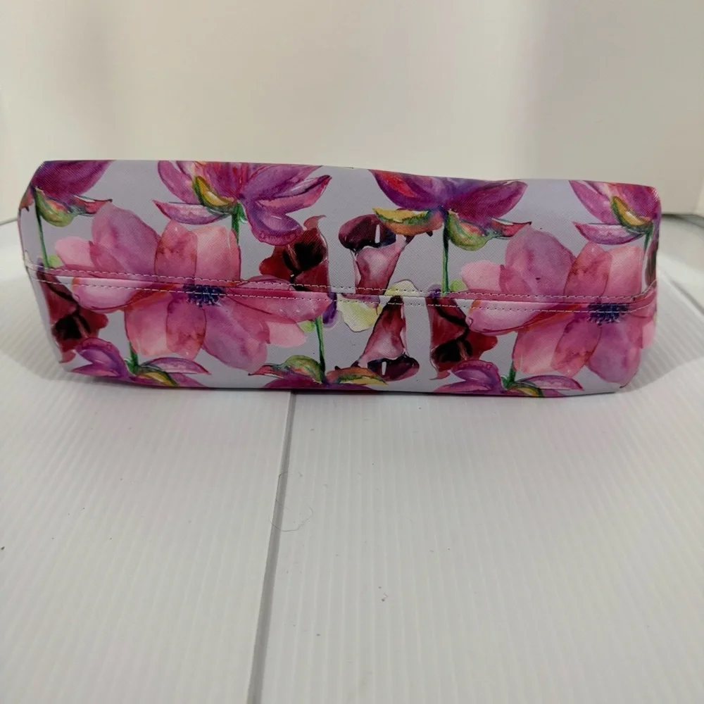 75. Steve Madden Pink and Purple Floral Cosmetic Bag